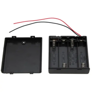 Kitronik 4xAA Covered Battery Holder with Switch &  Leads no JST