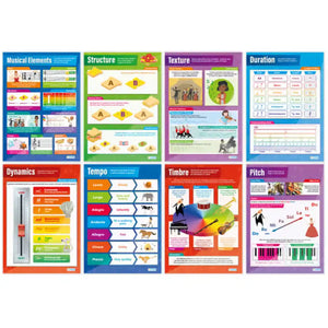 Music Laminated Daydream Wallchart Set 30 Pack