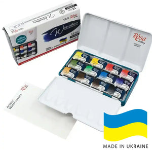 Rosa Pro Artist Quality Watercolour Full Pan 12 Classic Set
