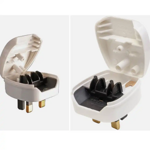 EU 2-Pin to UK 3-Pin Plug Adapter