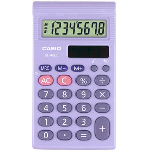Casio SL460 8 Digit, Pocket, Dual Power, Hardcase Case