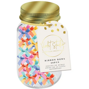 Violet Studio Ribbon Bow Jar Brights 60 Pack