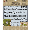 Folk Art Stencil 8.5x9.5inch Family Words