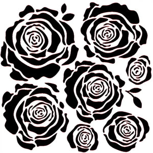 FE Dies Large S2 6x6 Roses Stencil