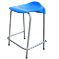 Atlas Stool Silver Leg 600mm with Lipped Seat