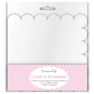 Dovecraft Scallop Die Cut Square 6x6inch 10 Pack