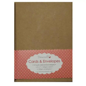 Dovecraft Brown Card Kraft Rectangle 5x7inch 10 Pack