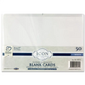 Icon Cards & Envelopes 5x7inch 250g White 50 Pack