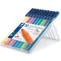 Staedtler Triplus Colour Fibre-Tip Pens 10 Pack Assorted Colours