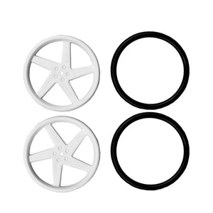 Kitronik Pair of 5 Spoke Wheels for Servo Motor White
