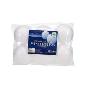 Icon Styrofoam Spheres 90mm pk 6