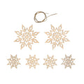 Rayher Wooden Decoration Snowflakes 6 Pack