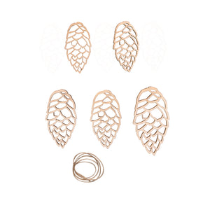 Rayher Wooden Decoration Pine Cones 5 Pack