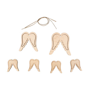 Rayher Wooden Decoration Angle Wings 6 Pack