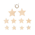 Rayher Wooden Decoration Stars (Pack of 10)