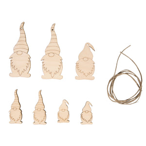 Rayher Wooden Decoration Gnome 7 Pack