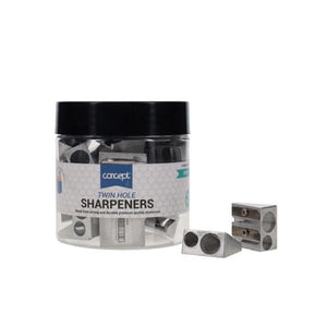 Concept Double Hole Metal Pencil Sharpener 30 Pack