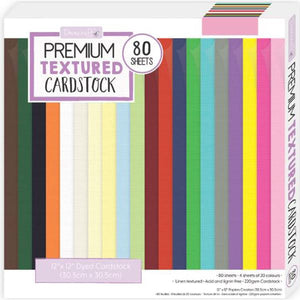 Dovecraft 12x12inch Textured Cardstock 80 Sheets