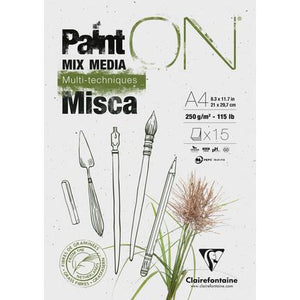 Paint On MISCA Mixed Media Pad A4 250g 15sht