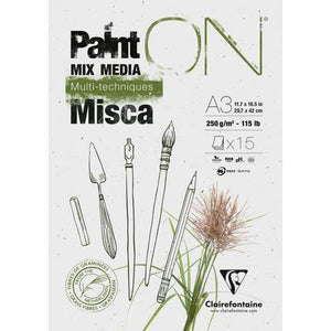 Paint On MISCA Mixed Media Pad A3 250g 15sht