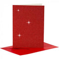 Cards & Envelopes A6 Glitter 4 Pack Range