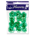 Icon Craft Paper Flowers Green  - 12 Pack