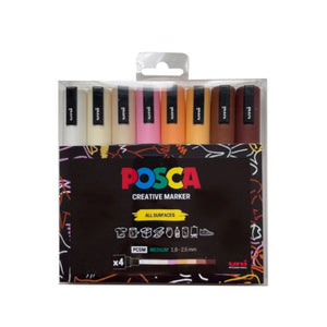 Posca PC-5M Medium Bullet Tip Marker Neutrals 8 Pack