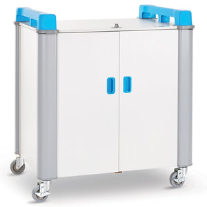 Lapcabby Laptop Charging Storage Trolley 32H Plastic Shelves