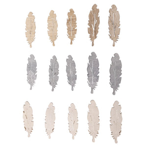 Rayher Wooden Feathers Assort 15 Pack