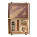 Wooden Box with Tape & Faber Castell Set Square