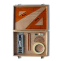 Wooden Box with 2 Part Compass, Tape & SG Strong Set Square