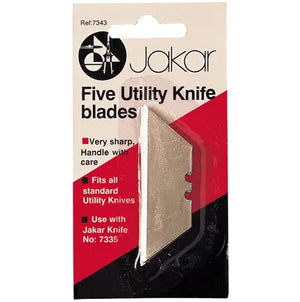 Jakar Utility Knife Blades for use with Knife (JAK 7335) 5 Pack