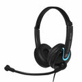 Andrea EDU-255 USB Headset W/Mic - Black/Blue