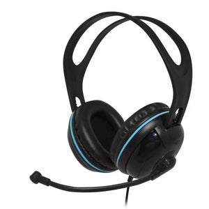 Andrea EDU-455VM USB Over Ear Headset W/Mic - Black/Blue