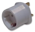 EU 2-Pin to UK 3-Pin Plug Socket Adapter
