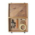Wooden Box with Pen Holder Compass, Tape & SG Set Square