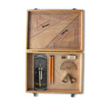 Wooden Box with Clutch Compass, Clips & SG Set Square
