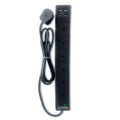 SG Makerspace Power Module (Black 6 socket)/( 2 USB PORT )