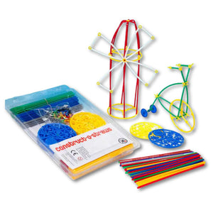 Constructo Straws Pack Including Joiners, Prongs & Wheels