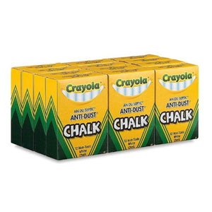 Crayola Anti-dust Chalk White 12x12 Pack