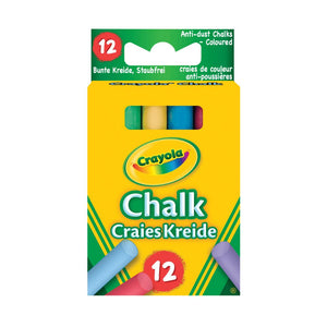 Crayola Anti-dust Chalk 12 Assorted Colours