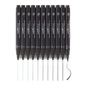 Uni Pin Black Fine Line Pens Range