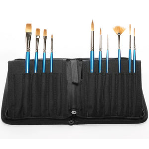 Elements Watercolour Brush Wallet Stand 10 Brush Set