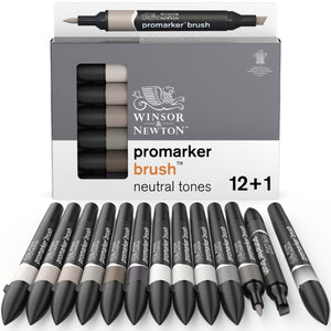 W&N Brushmarker Greys 12 Pack