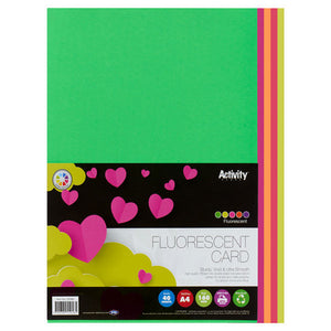 Premier Activity A4 160gsm Card 40 Sheets Fluorescent