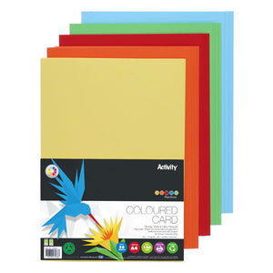 Premier Activity A4 160gsm Card 50 Sheets Rainbow