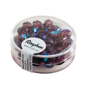 Rayher Glass Crystal Bead 6mmx50 Amethyst