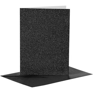 Cards & Envelopes A6 Glitter 4 Pack Range