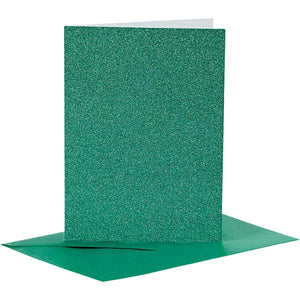 Cards & Envelopes A6 Glitter 4 Pack Range
