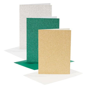 Cards & Envelopes A6 Glitter 4 Pack Range